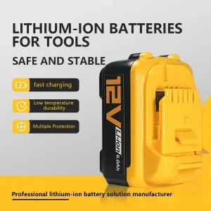 밧데리 호환 DeWalt 1.5Ah-6Ah 3000mAh 18650 10.8V 12V 도구 리튬 이온 배터리 DCB127 DCB124-XJ DCB120 D