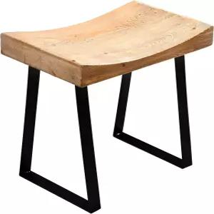 욕실이나 현관을 위한 금속 다리가 있는 졸리머 나무 벤치 욕조 근처의 작은 샤워 의자 농가 장식 18인치