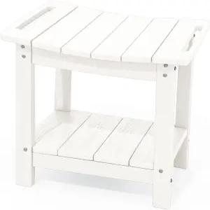 SERWALL 샤워 벤치 내부 위한 18인치 의자 수납 선반 및 손잡이가 있는 HDPE 방수 시트 360파운드 용량 -