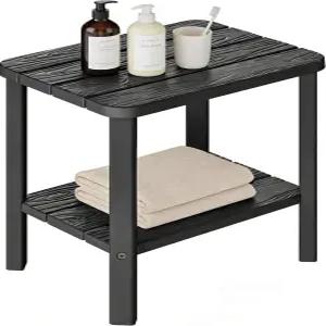 내부 샤워를 위한 방수 벤치 수납 선반이 있는 HDPE 스툴 실내 또는 실외용 SPA 욕실 시트 의자 가볍고