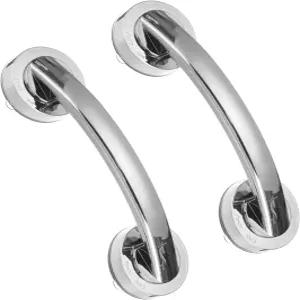 욕조와 샤워를 위한 uxcell 2pcs 그립 바 7.6인치 거울 유리 문과 창문 손잡이 강력한 흡입 컵 미끄럼 방지