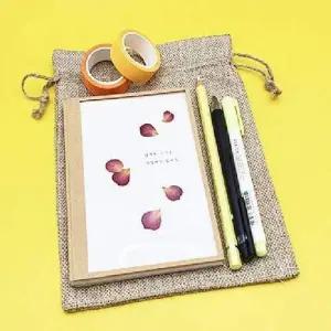 [골드스마일]TBZ 스트링 린넨 소품파우치 1개