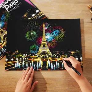 [셀러에이드]DIY 스크래치 아트 페이퍼 사이즈 A4 북아트 집순이놀이 방구석취미