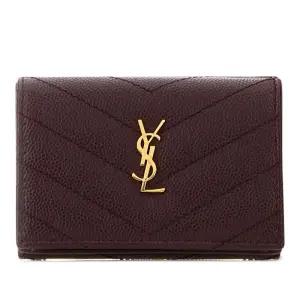 쉐브론 퀼팅 YSL 모노그램 반지갑 843909AAGY5 6195