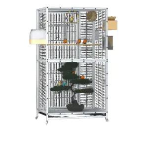 대형 앵무새 케이지 이동식 그네 놀이터 조류 새장 새집