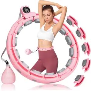 스마트 무소음 웨이티드 훌라후프 저소음 자동 카운팅 다이어트 운동기구 허리 사이즈 조절 인피니티 루프
