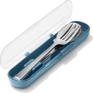 OXO 굿 그립 케이스로 식기 준비 및 이동 - 오션 블루