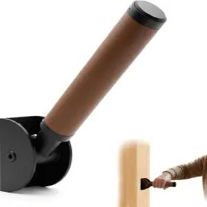 출입구 및 욕실용 그랩 바 뒤집기 노인용 자석 접이식 안전 난간 반사 스티커 미끄럼 방지 가죽 그립이