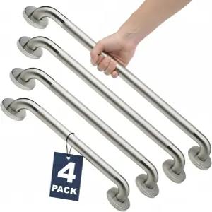 샤워 그랩 바 4팩 시니어를 위한 완벽한 욕실 안전 스타터 번들 16인치 18인치 24인치 32인치 길이
