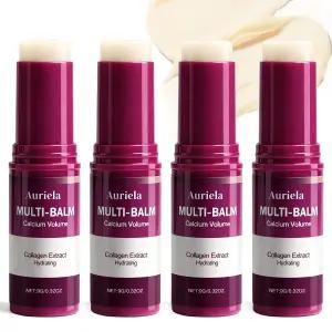 Auriela 칼슘 볼륨 멀티 밤 스틱 주름 방지 노화 오래 지속되는 보습 탄력 있는 피부 얼굴 눈 입술 및 목용