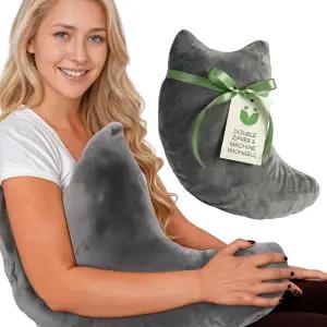 에이블업프트 로테이터 커프 베개 용 부드럽고 편안한 어깨 이중 지퍼 커버가 있는 인체공학적 지지 세탁기