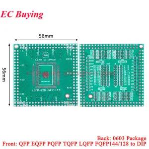 1-10개 QFP EQFP TQFP LQFP144 LQFP128 SMD DIP 어댑터 PCB 핀보드 SMT에서 DIP128/144 변환기 0.5mm 피치