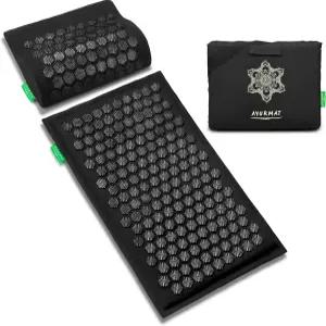 아유르마트 프리미엄 지압 매트 및 베개 세트 - 천연 리넨 코코넛 섬유 인체공학적 디자인 스트레스 긴장