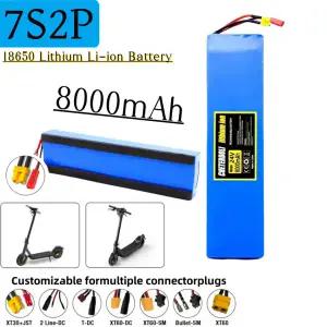 밧데리 호환 24V 8000mAh 7S2P 18650 리튬 이온 배터리 팩 - BMS가 포함된 29.4V 전동 스쿠터용 교체품.
