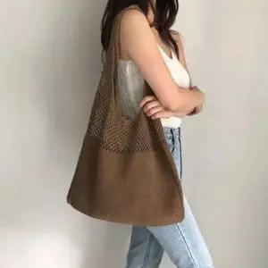 메쉬 가방 데일리 쇼퍼 숄더백 니트 여성 그물