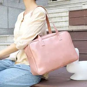여성 숄더백 가죽 빈티지 빅 핸드백 가방 핑크