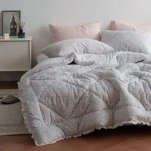 양면 겨울 차렵이불 극세사 눈꽃 Q 퀸