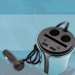 [하프클럽/]멀티 시가잭 충전기 USB 전압체크 컵홀더형 2P