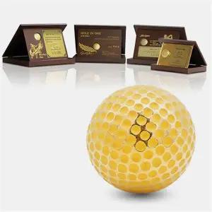[카드결제 가능] 순금 골프공 99.9% 18.75g 황동골프공 상패 홀인원 라운딩 골프행사 우승 이글 기념 선물