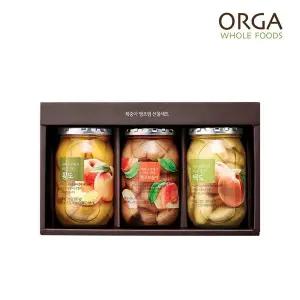 [보리보리/풀무원]ORGA 3색 복숭아병조림 선물세트(450g x 3개입)