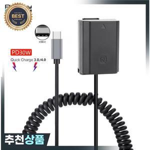 Type-C/USB-C-NP-FZ100 더미 배터리 DC 전원 AC 어댑터소니 호환 ILME-FX3 A6600 A7M3 A7M3K A7RM3 A7RM4 A