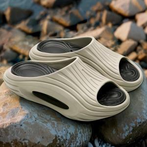 남성용 스포티 아웃도어 슬립온 슬리퍼 2025년 여름 신상 두꺼운 바닥 미끄럼 방지 EVA 트렌디 샌들 캐주얼