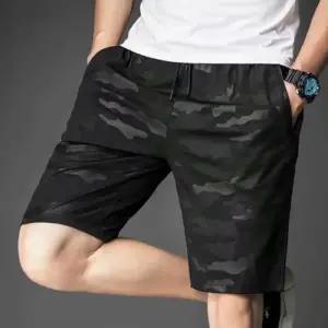 [옷자락]남자 밀리터리 허리밴딩 캐주얼 5부팬츠 반바지