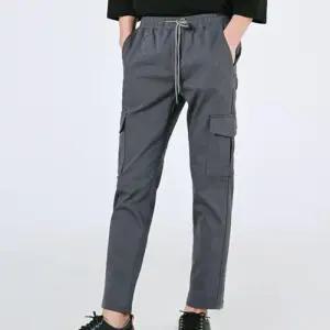 [옷자락]남자 밴딩 건빵 포켓 봄 워싱 면 카고 팬츠