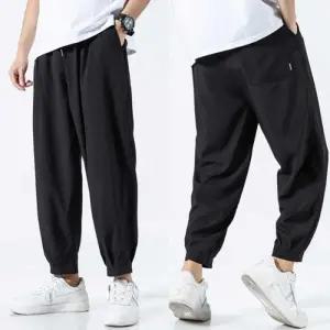 [옷자락]남성 롱 허리밴드 와이드 빅사이즈 엘라스틱 실내복 바지