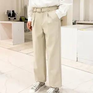 [다잇템]남자 겨울 회색 방한 정장슬랙스 융기모 팬츠