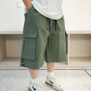 [다잇템]남자 여름 아메카지룩 나일론 카고 통 반바지