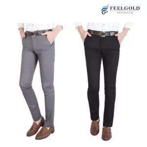 [다잇템]남성 봄바지 슬림핏 일자 정장바지 밴딩 슬랙스
