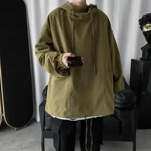 [다잇템]남자 데일리 무지 빅포켓 오버핏 아노락 후드티