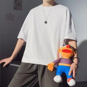 [다잇템]남성 시크룩 2컬러 시원한 오버핏 무지반팔티