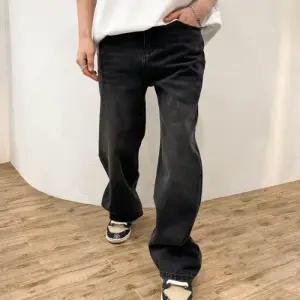 [다잇템]남자 올밴딩 원톤 블랙진 편안한 데님팬츠