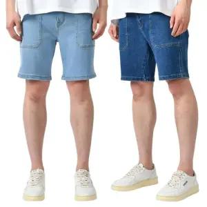 [핫코드]남자 여름 히든밴딩 빅포켓 청 반바지 HC5033