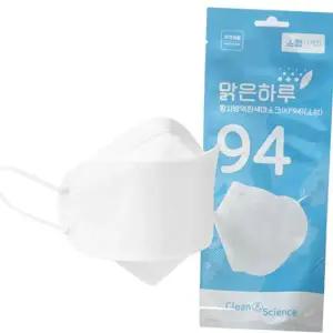 일회용 크린앤사이언스 맑은하루 화이트 마스크 (소형) (50매) KF94