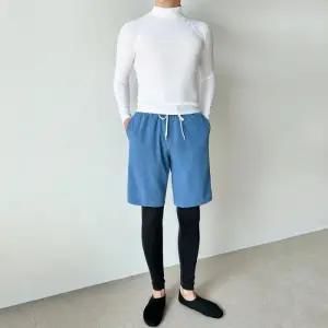 [179st]DHO3379-SBA227 남자비치웨어반바지워터레깅스세트-블루