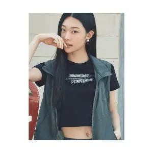 에잇세컨즈 반팔티셔츠 입체 그래픽 반소매 티셔츠 블랙 164742FY35 1725347