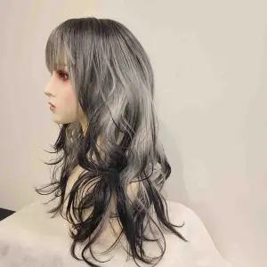 [골드스마일]여성 투톤 웨이브 통가발