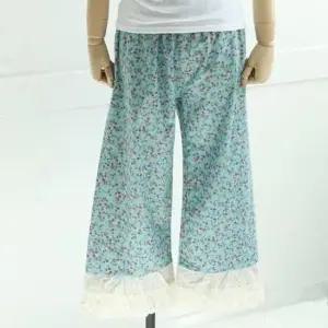 면100 국내산 여성면파자마바지9부 레이스밑단