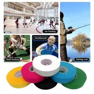 하키용품 25M 하키 테이프 27 야드 스틱 접착 배드민턴 핸들 아이스 그립 롤 미끄럼방지 스포츠