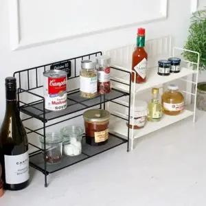 주방 다용도 철제선반 작은소품 진열대 양념병 정리대_24985981