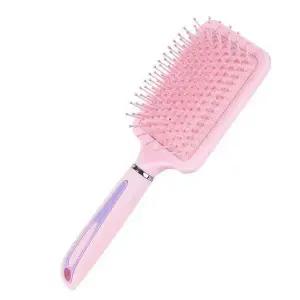 [셀러에이드]사각 쿠션 헤어브러쉬-핑크 두피 모발 머리빗