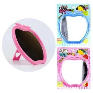 사과모양 탁상 미니거울 X12(랜덤) 화장거울 단체선물 사과탁상거울 휴대용거울 접이식거울