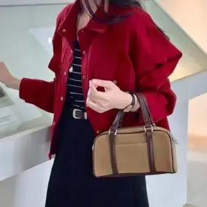 스웨이드 스퀘어 미니 보스턴백