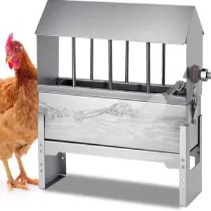 JLUHYANN 자동 치킨 워터러 금속 디스펜서 가금류 오리 비둘기 거위 튀르키예를 위한 플로트 밸브가 있는
