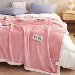 러브 극세사 이불 담요 대형 두꺼운 침대요 소형/중형