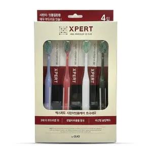 크리오 엑스퍼트 시린이 잇몸케어 초극세모 칫솔 4입