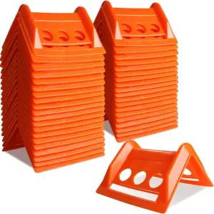 ENJ 40 팩 플랫베드 가장자리 보호기 모서리 다운 최대 4인치 스트랩 화물 보호 액세서리 플라스틱